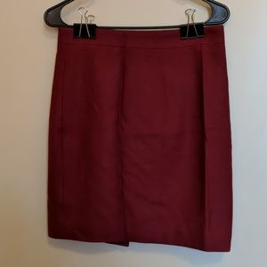 J Crew Maroon Pencil Skirtkirt